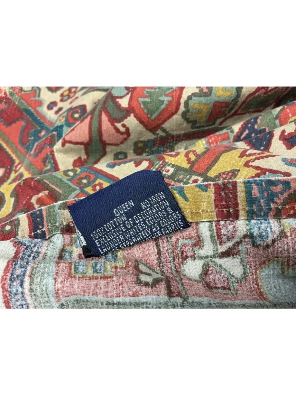 Ralph Lauren Oxfordshire Queen Flat Sheet 2 Pillowcases Vintage 1990's